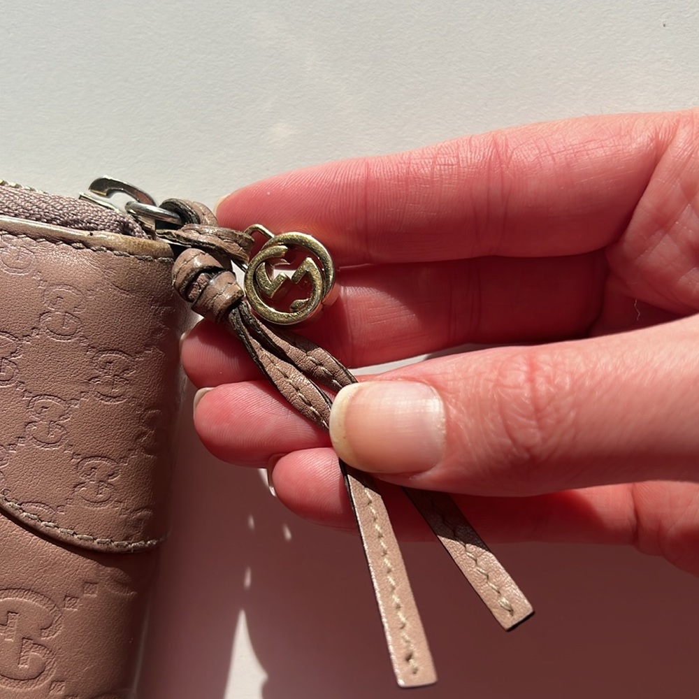Authentic Gucci Guccissima Large Blush Pink Nude Zip Around Continental Wallet - Picture 4 of 17